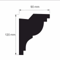 Stuckleiste für indirekte Beleuchtung LED Deckenleisten OL-22 90x120 mm